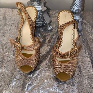 Vince Camuto size 9.5 chunky snake skin slingback.